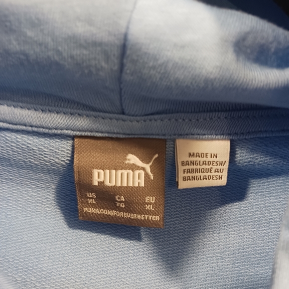 Puma Light Blue Graphic Hoodie - Picture 2 of 4